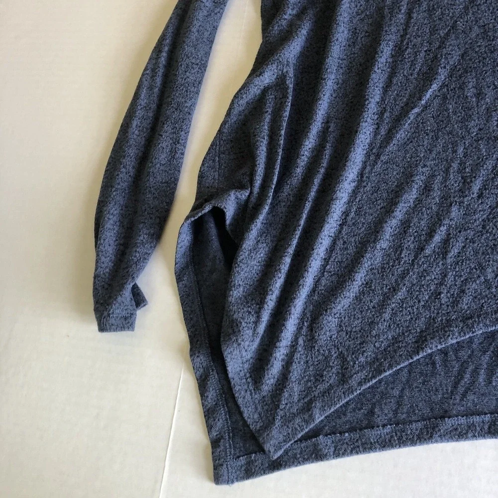 Express Blue Cowl Turtleneck Asymmetric Oversized Sweater Soft Sz XS/S A2714